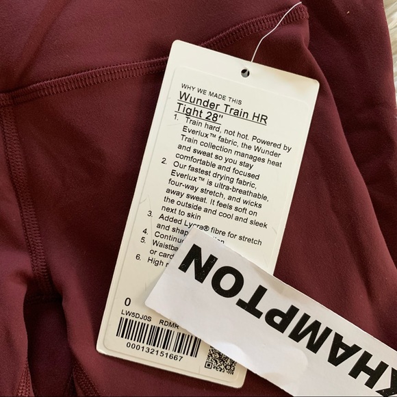 ❌Lululemon Wunder Train HR Tight 28" RDMR - Picture 2 of 4